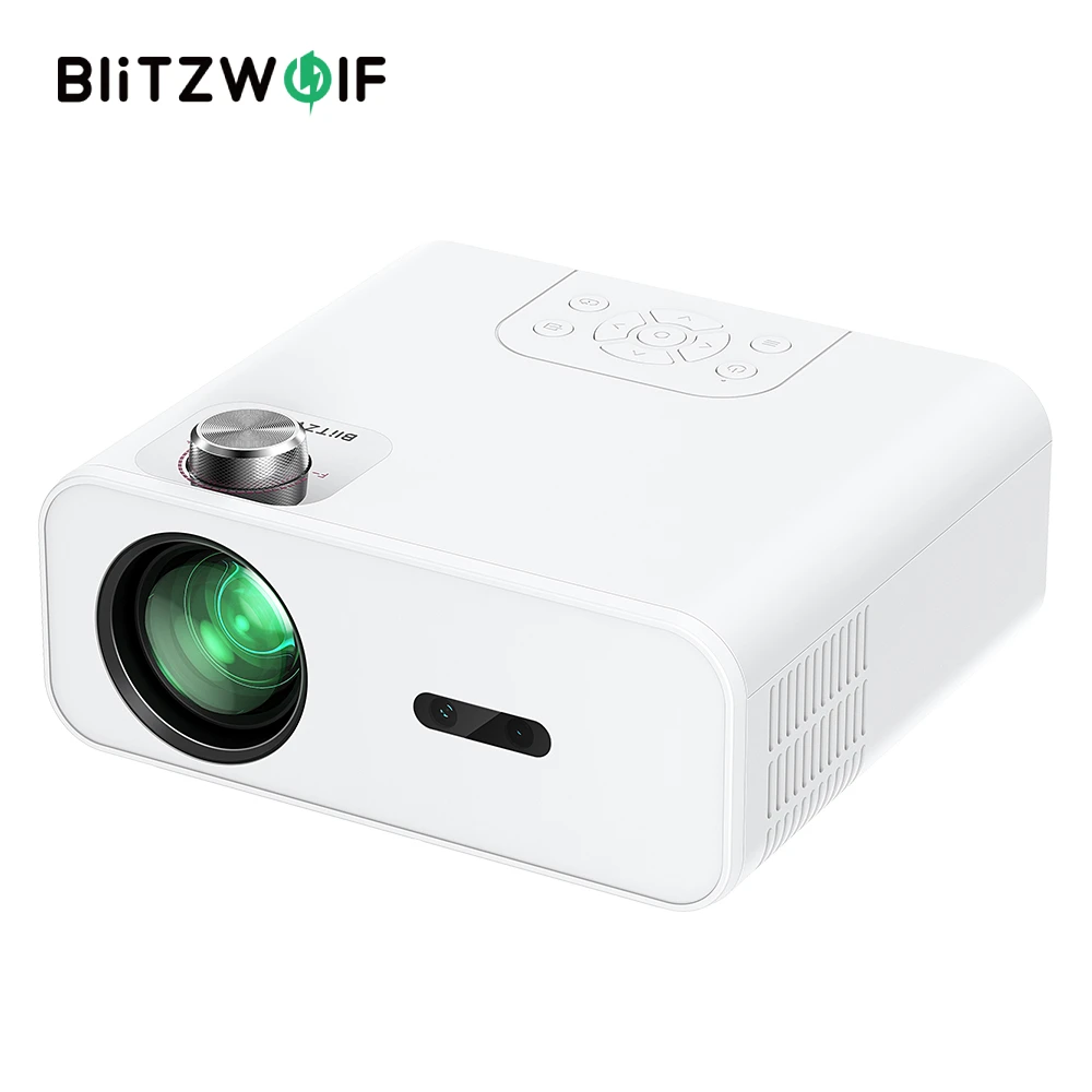 

BlitzWolf BW-V5 Max LED Projector Android 9.0 Physical 1080P Resolution 9000 Lumens 6D-Keystone Correction Home Theater Video