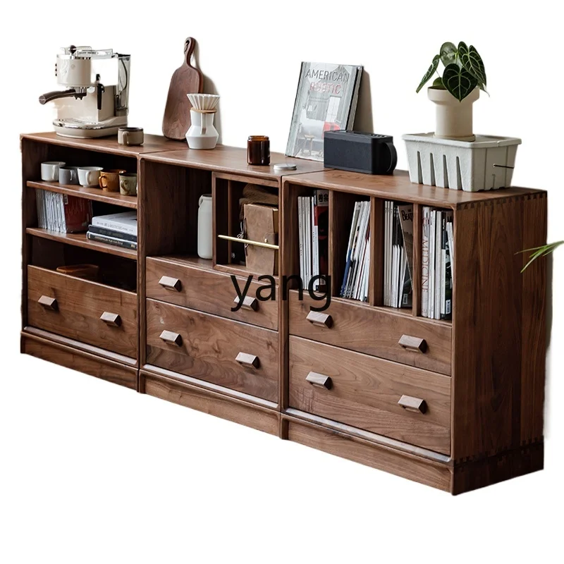 

LMM low bookshelf storage cabinet sofa back cabinet living room medieval furniture