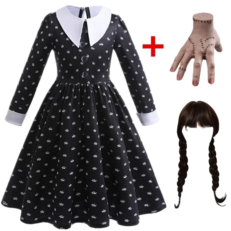 2024 Girls Halloween Cosplay Witch Costume Children Carnival Vestidos Party Pumpkin Witch Fancy Dress Girls Clothing Sets