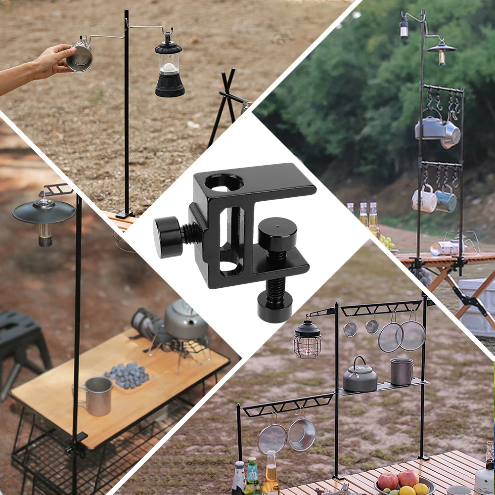 Camping Lamp Table Clip Table Mount Clamp Multifunction Desk Lamp Mount Aluminum Alloy Heavy Duty for Light Camera Microphone