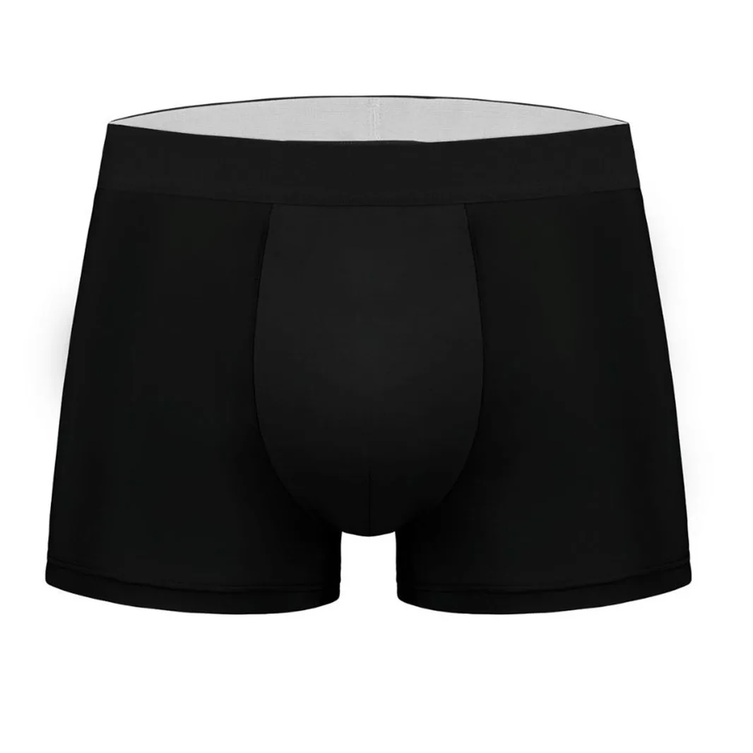 Mens Ice Silk Boxer Briefs For Ultra-Thin Breathable Mid-Waist Underwear Panties U Bulge Pouch Male Breathable Underpants