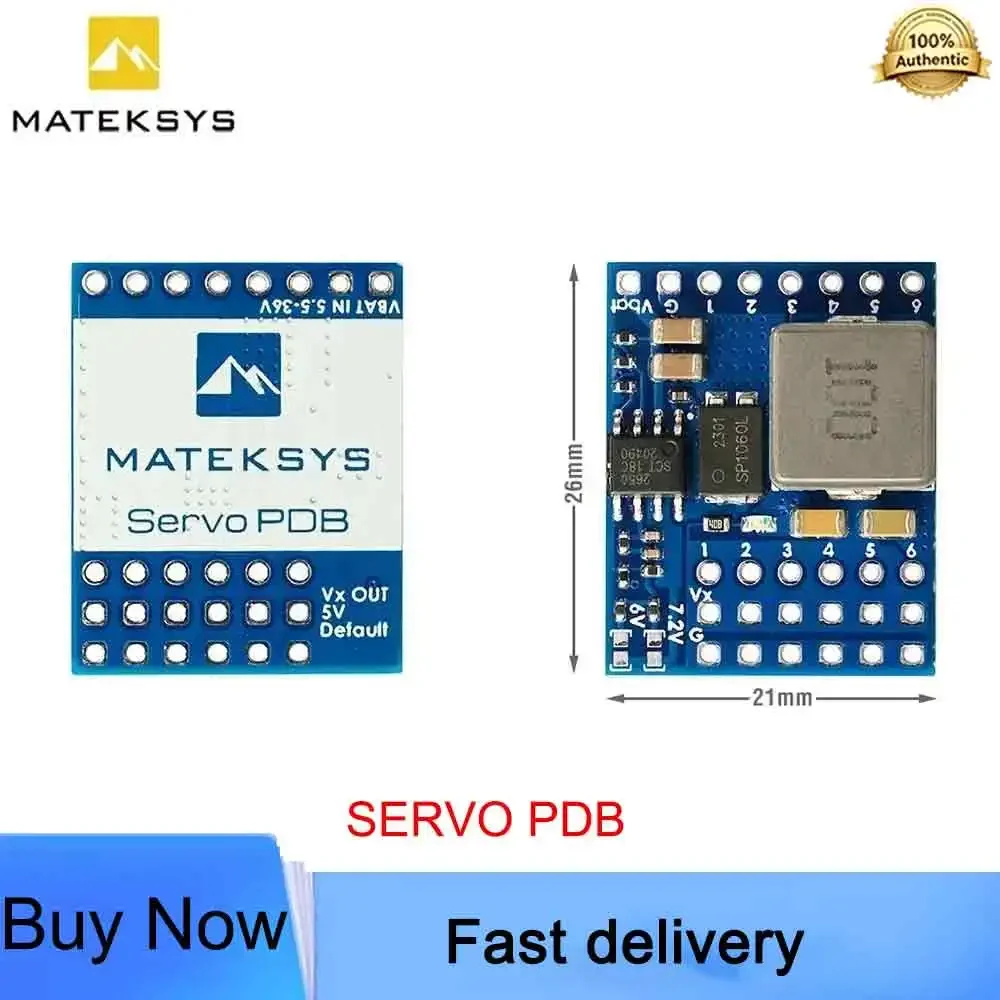 Mateksys Servo PDB Power Distribution Board 5.5-36V Input 5V Output For Multiple Servos PX4 ArduPilot VTOL Fixed Wing UAV Parts