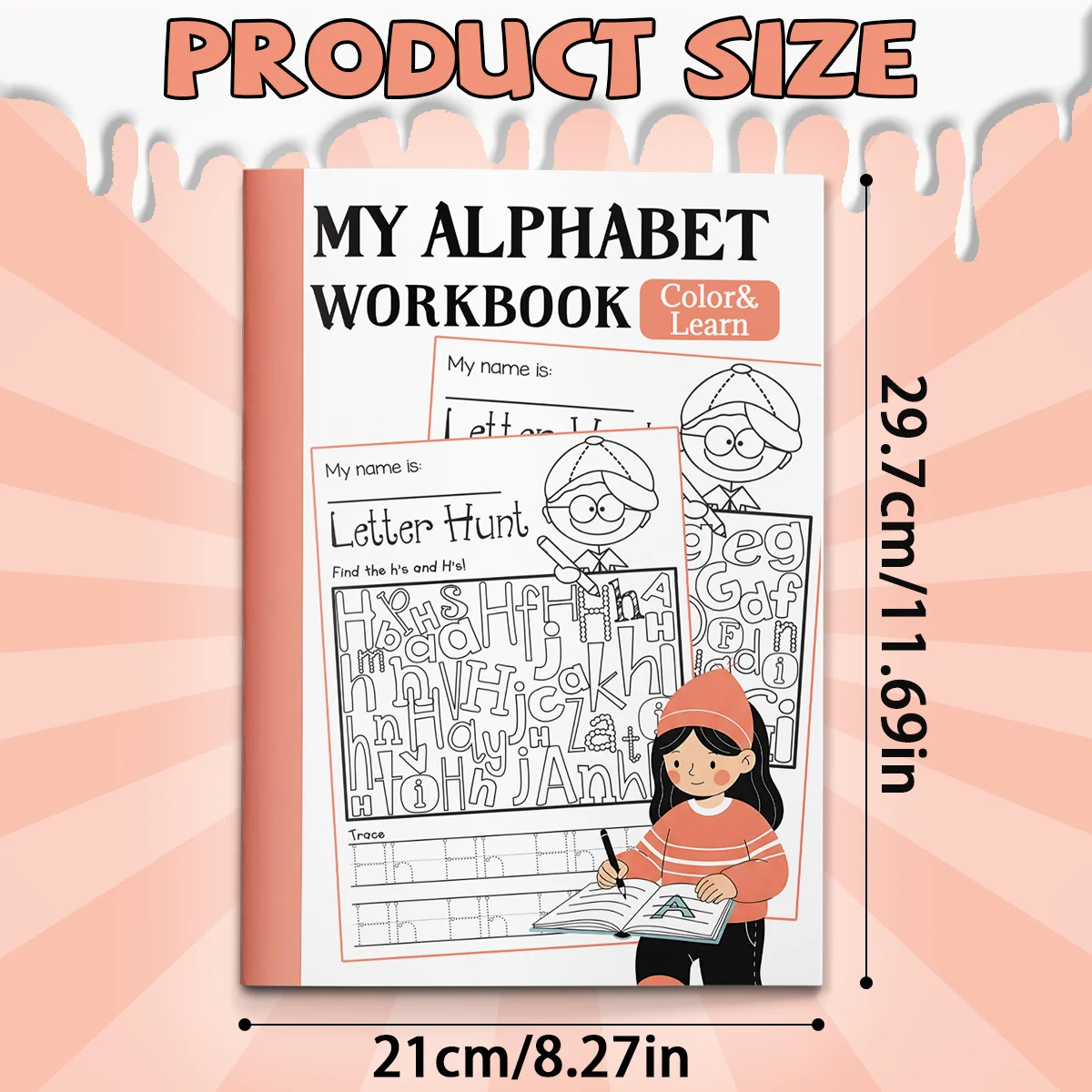 Letter Hunt Activity Book for Kids Workbook with Alphabet Search and Tracing Practice Build Observation Letter Recognition and