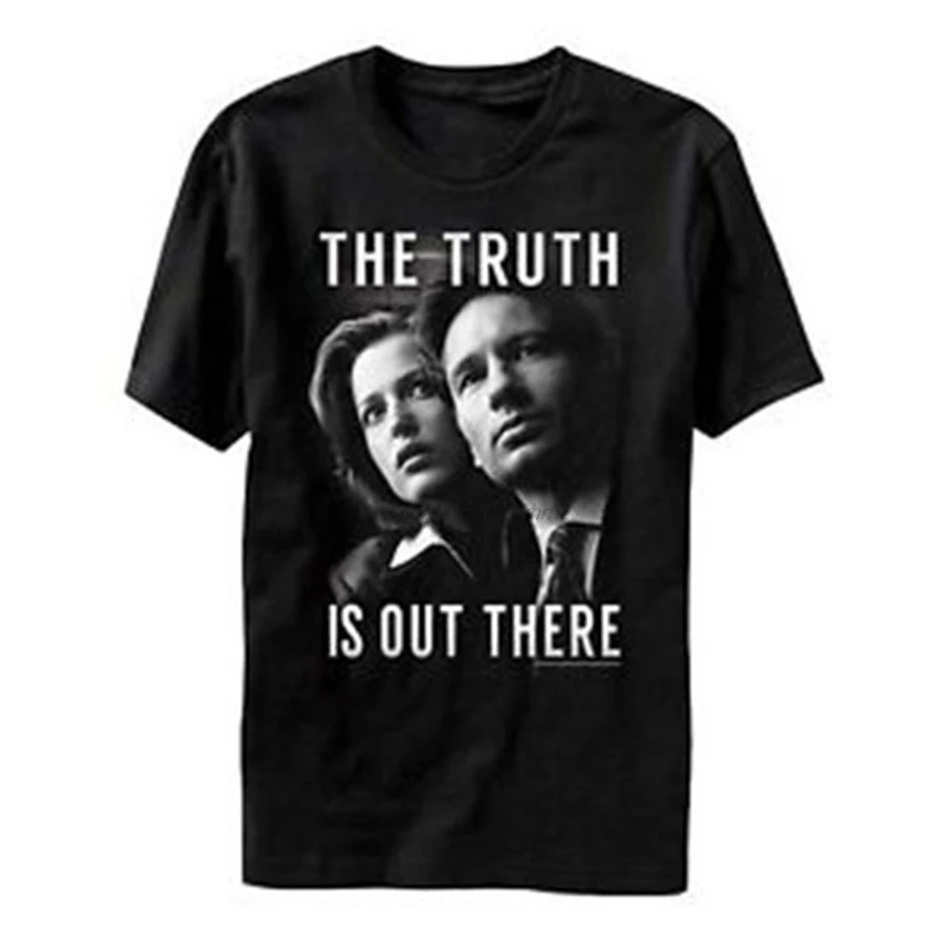 Hommes X Files la vérité est là-bas Scully et Mulder film imprimé t-shirts noir