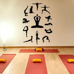 Yoga Wall Decal Lotus Yoga Meditation Symbol Yoga Studio Decor Wall Sticker Fitness Pilates Sports Vinyl Art Home Decor X113