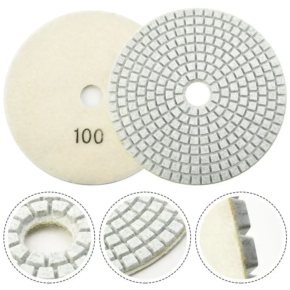 ダイヤモンド研磨パッド,5インチ,125mm,乾式および湿式用,花崗岩,大理石,石研磨用の柔軟な研磨ディスク