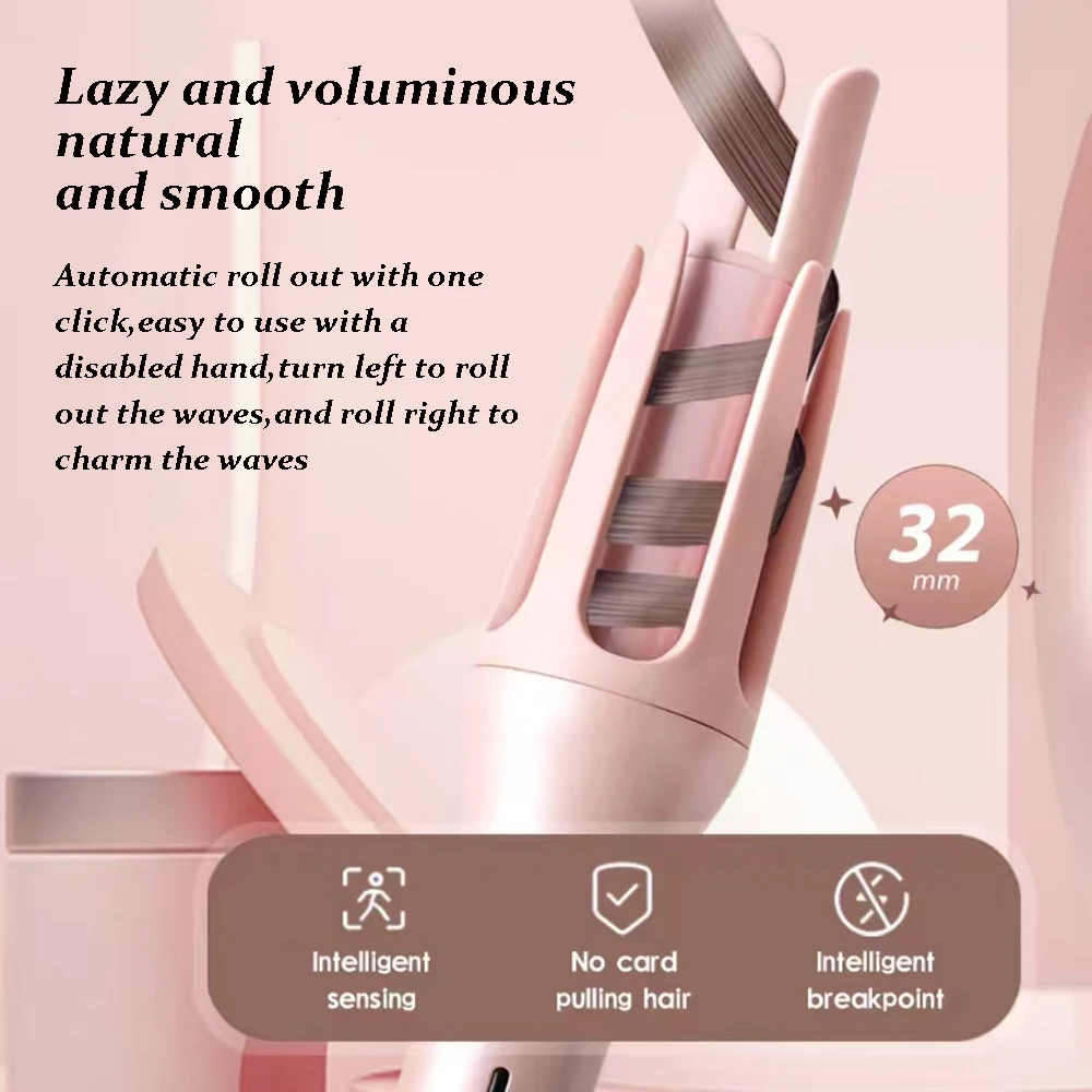 LR 32 مللي متر السيارات الدورية مموج الشعر السيراميك بكرة الشعر المهنية موجة كبيرة الشباك الحديد صالون كهربائي أداة التصميم #4