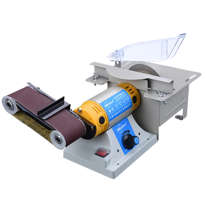

Woodworking Jewelry Bench Lathe Sanding Grinding Machine Belt Sander Desktop Stone Wood Polishing Grinder Chamfering Machine
