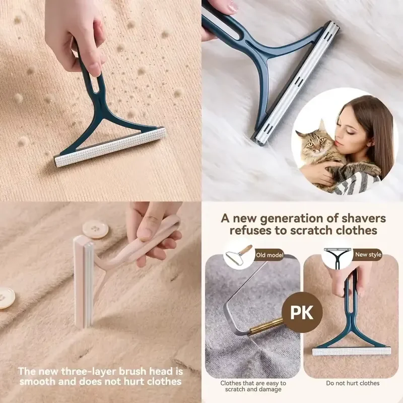 2026 Latest Double Sided Pet Hair Remover for Furniture Sofa Carpet Lint Catcher Dog Cat Hair Cleaner Fabric Roller Home