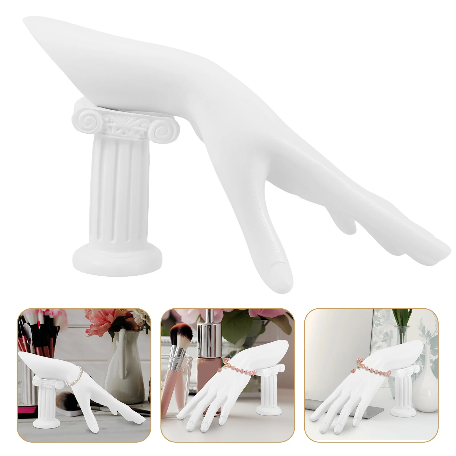 

Hand Jewelry Holder Resin Hand-Shaped Ring Stand For Bracelet Necklace Display Desktop Organizer Store Decoration Mannequin Ring