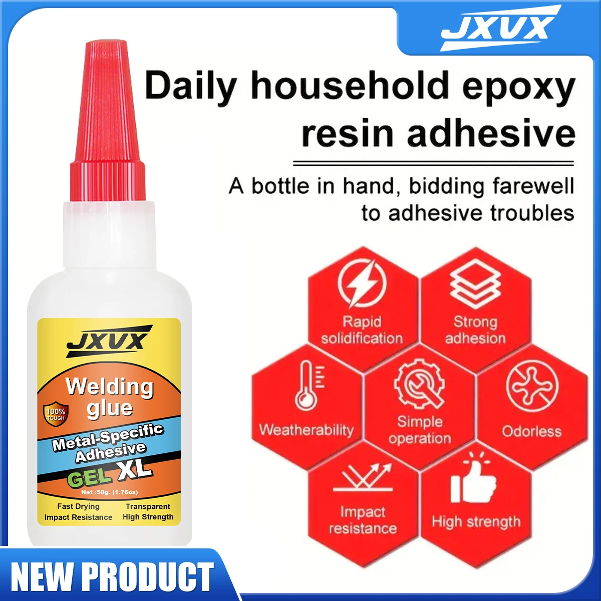 JXVX 20/35/50g غراء زيتي عالي المقاومة للحام، غراء فائق عالمي، غراء فوري قوي للراتنج والسيراميك والمعدن والزجاج، غراء فائق للاستخدام العام #3