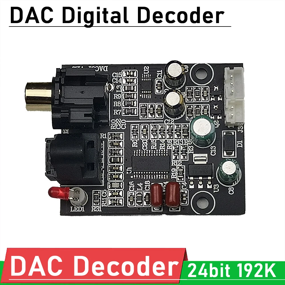 DAC Digital Decoder 24bit 192K  CS8416+CS4344 Optical Fiber Coaxial Digital Signal Input Stereo Audio Output For power Amplifier