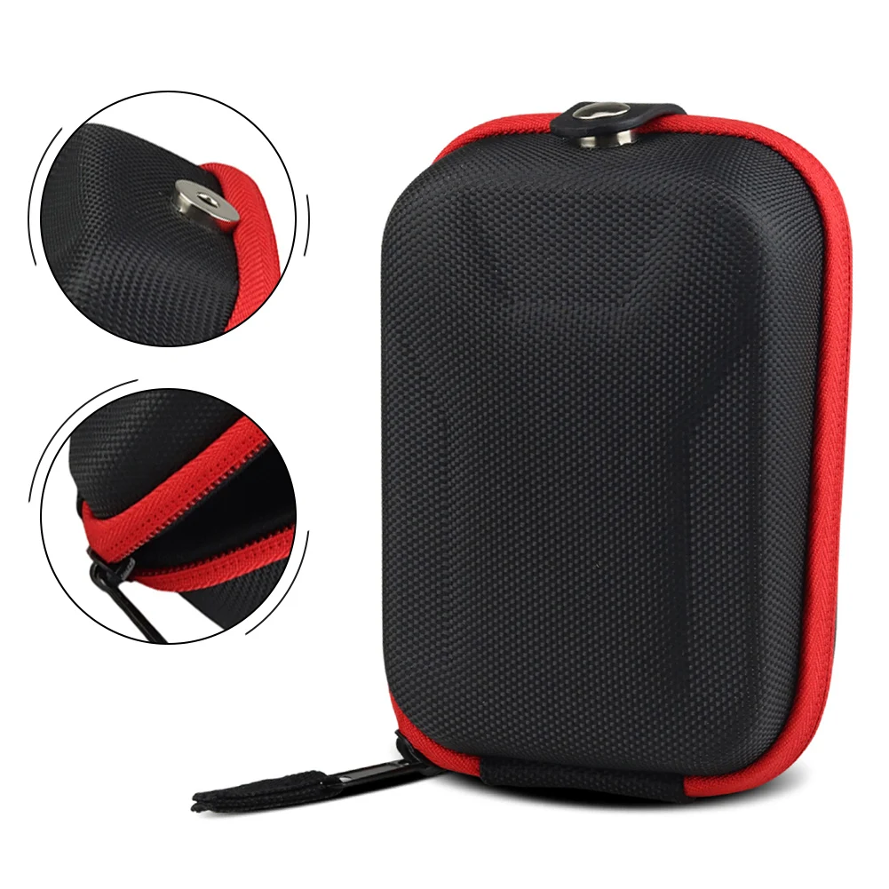 Red Black Golf Rangefinder Bag Magnetic Closure Portable Bag Bag Hard Shell Case Oxford Cloth for exterior Resin Frame