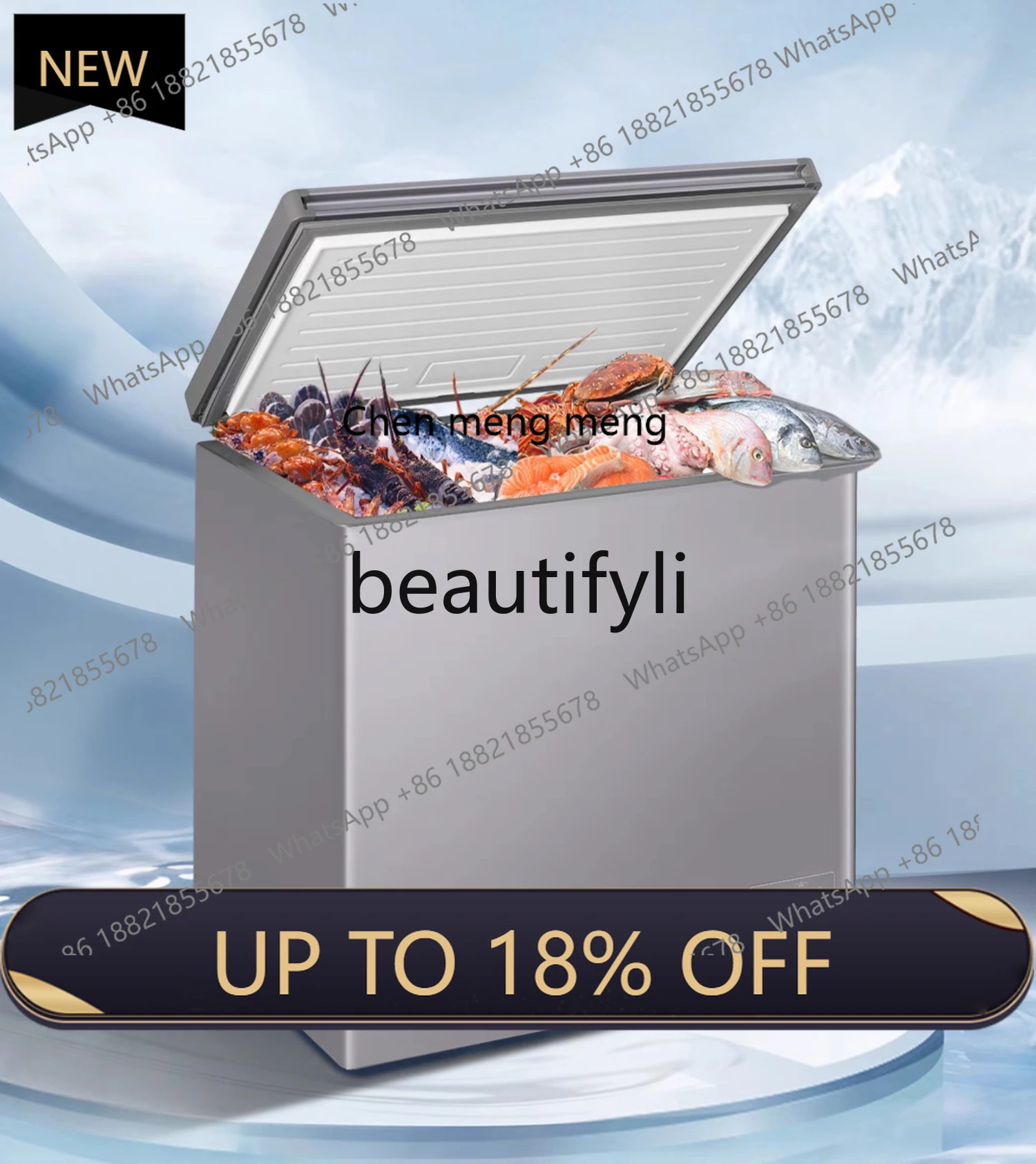 

Z189 100/200 liters small freezer household small fresh-keeping and freezing dual-purpose freezer commercial -40 ℃ low frost