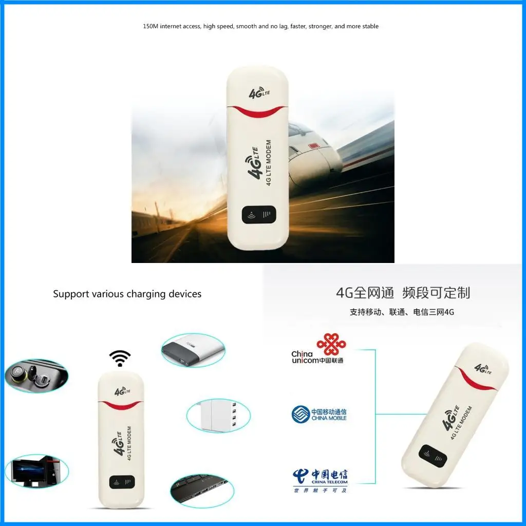 

4G Wireless WiFi Router 150Mbps USB Modem Pocket Hotspot for Fast Networking Connection for Remote Work and Travel