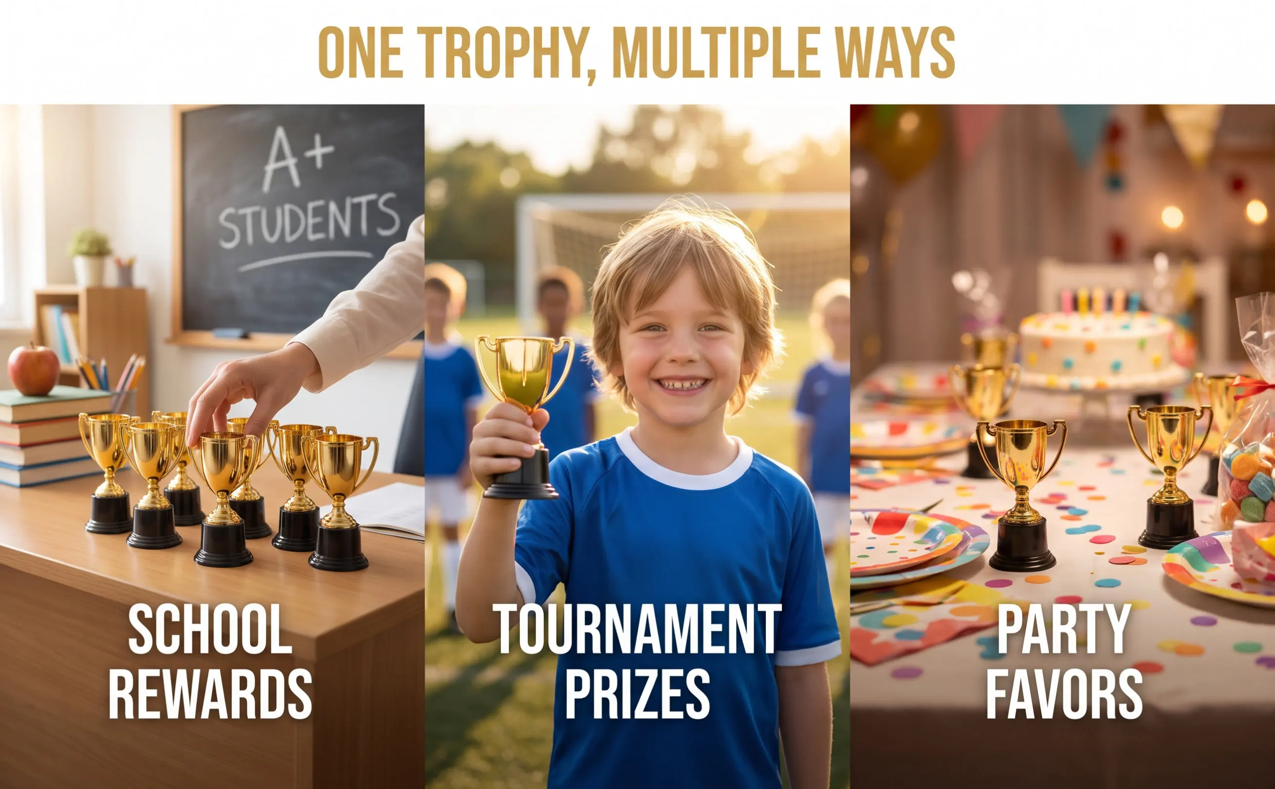25Pcs Children Trophy Gold Miniature Plastic Trophies Suitable for School Kindergarten Sports Competition Award Prizes