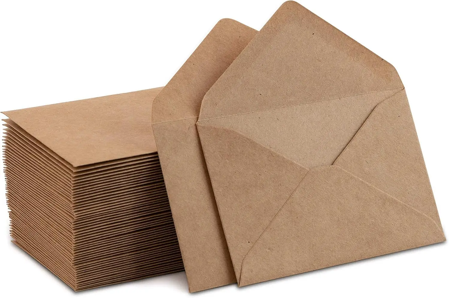 

Mini Kraft Envelopes 60 Pack (4x2.7 Inches) for Gift Cards, Cash, Invitations, Party Favors, Weddings