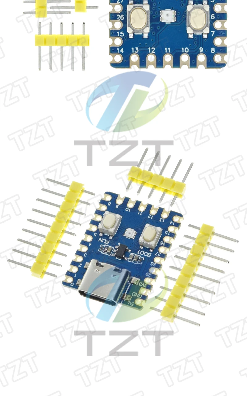 1/3PCS RP2350-Zero Mini-Entwicklungsboard RP2350 Basierend auf Raspberry Pi RP2350A Dual-Core mit integriertem 520KB 4MB Flash Type-c USB – Detail 6