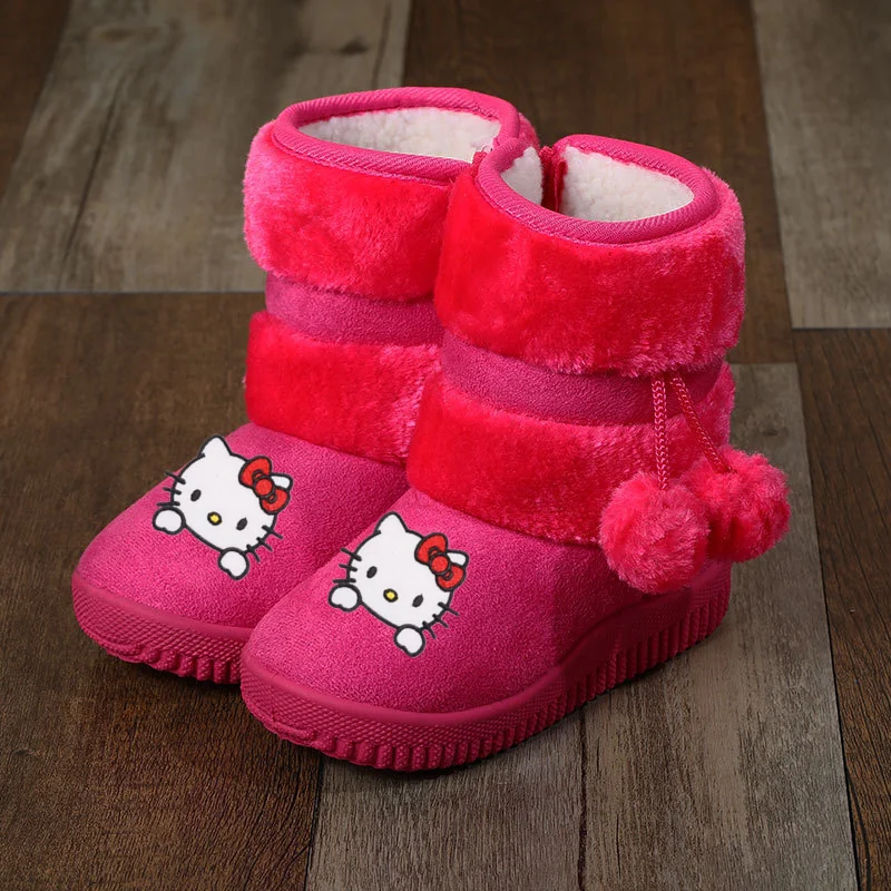 

Sanrio hello kitty baby cotton-padded shoes baby toddler shoes high-top cotton-padded boots plus velvet thickened cotton-padded