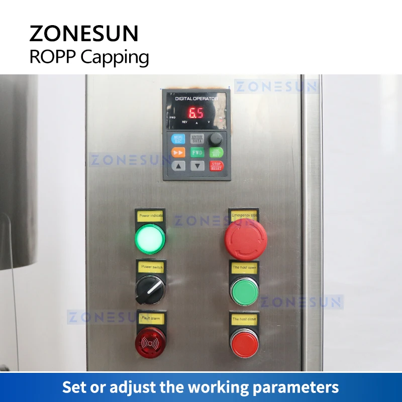ZONESUN Pilfer Automático Capper Proof, ROPP Capping Machine, Cap Sealing, Oil Bottle Closure System, Embalagem ZS-XG440C4