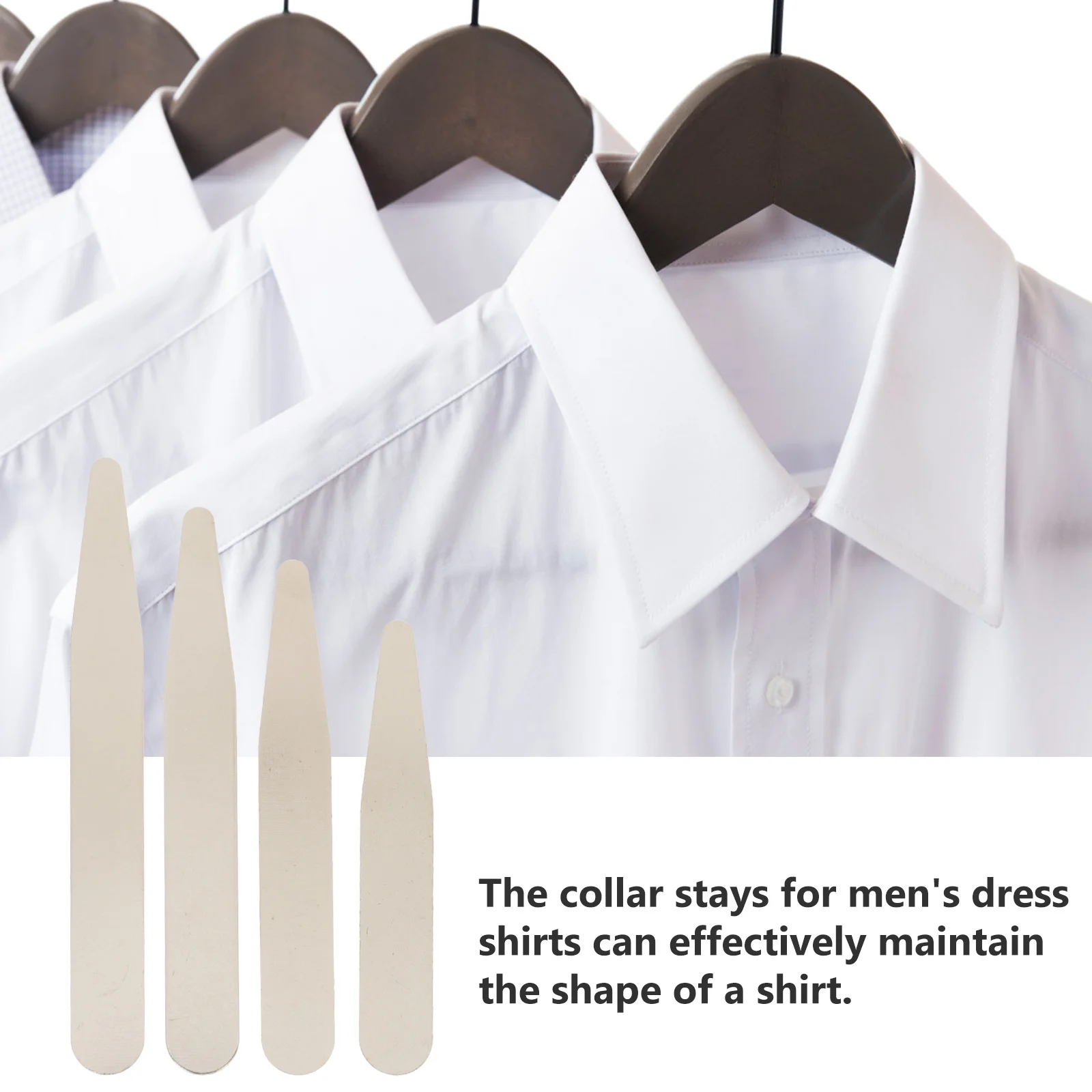 40 قطعة طوق القميص إدراج مريحة خفيفة الوزن طوق البقاء للرجال قمصان تمنع تدلى القميص يبقى للرجال