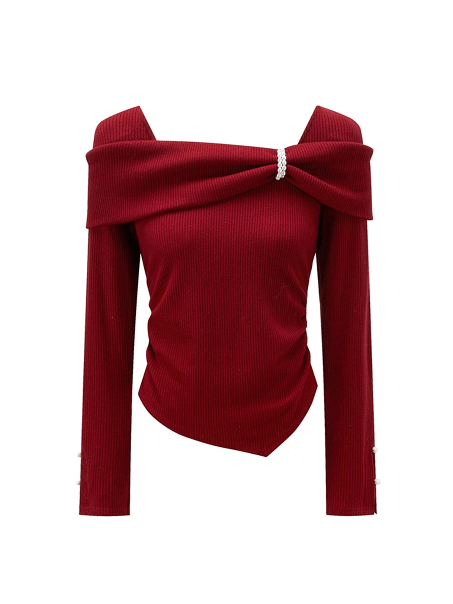 

Женская рождественская красная футболка Y2k, винтажная футболка Harajuku, эстетичная футболка Gyaru, футболка большого размера с длинными рукавами, одежда 2000-х годов, весна-осень