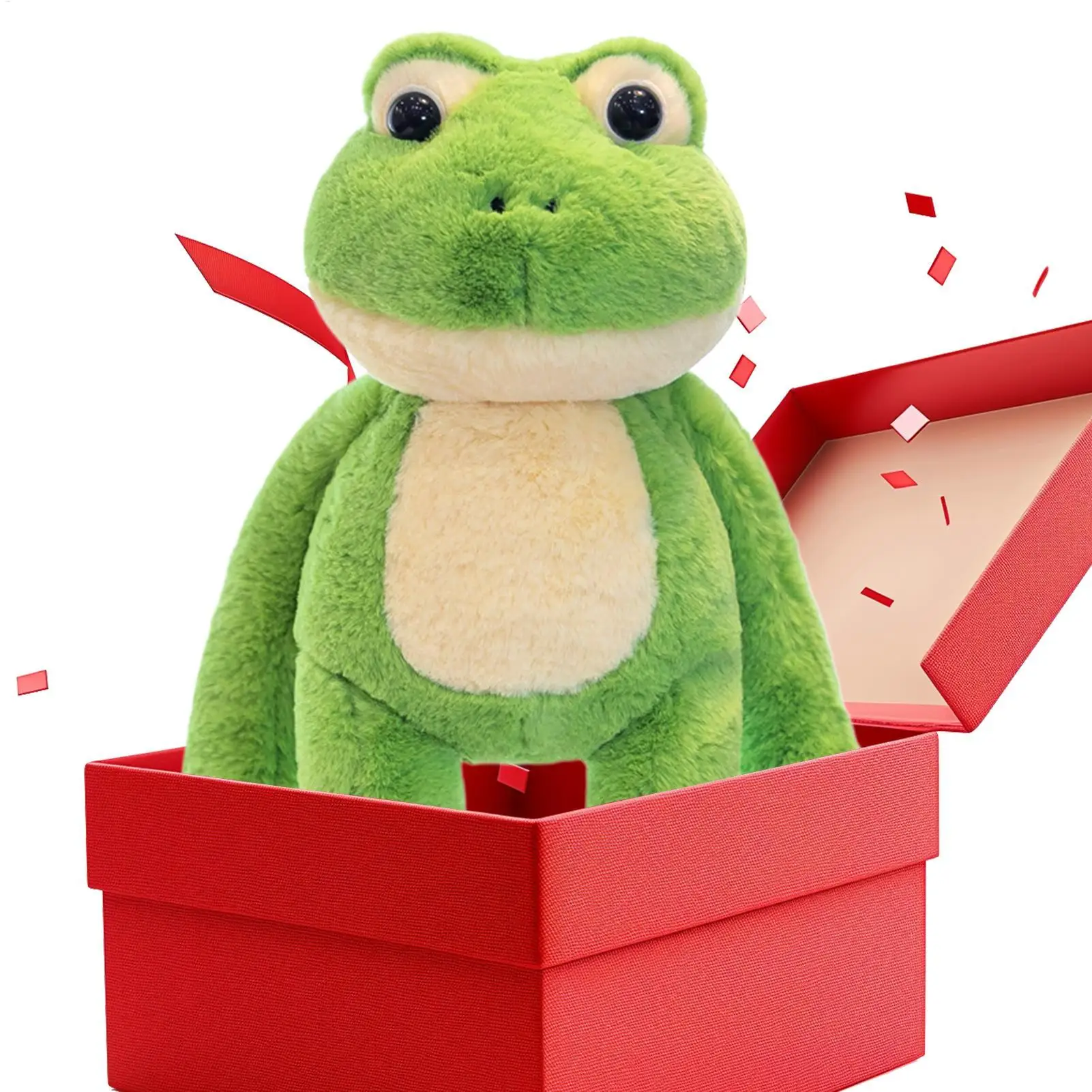 Stuffed Frog Cute Eye-Covering Magnetic Hand 13.78 Inch Frog Stuffed Animal Plush For Bedroom Living Room Game Area Couch Car