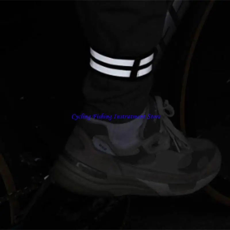 

G92F 2pack Elastics Reflective Ankle Band Leg Band Portables Bicycles Leg Straps