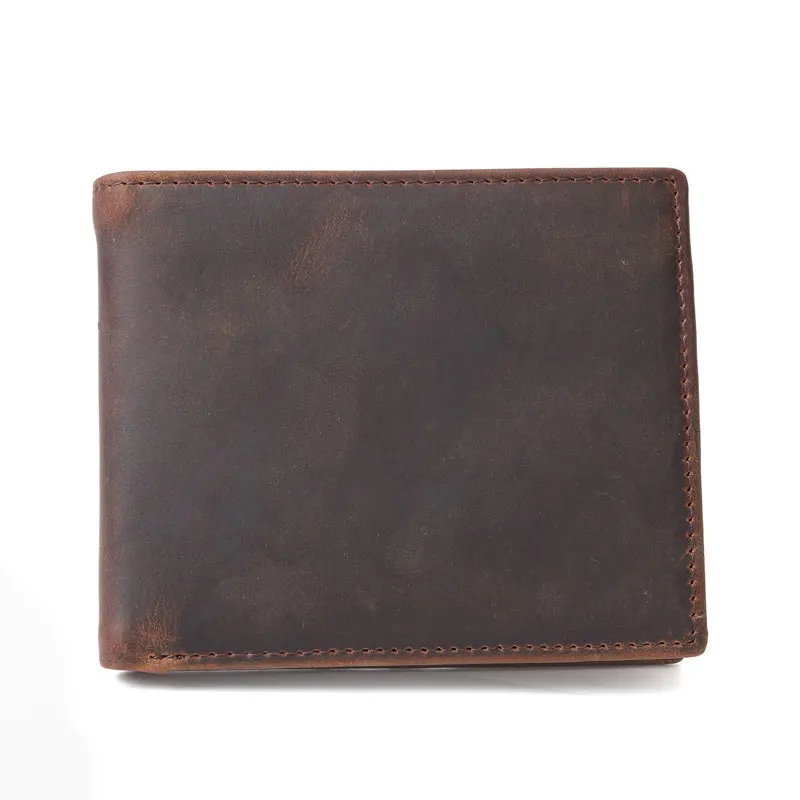 Vintege Wallet Leather Men's Multi Card Driver's License Clip Simple Casual Business Multifunctional Double Fold Short Wallet