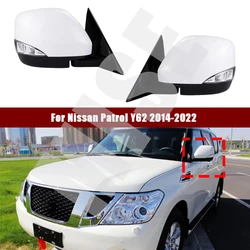 For Nissan Patrol Y62 2014-2022 Auto With Power Folding Turn Signal Electric Adjustment Assy Car Side Rear View Mirror Assembly