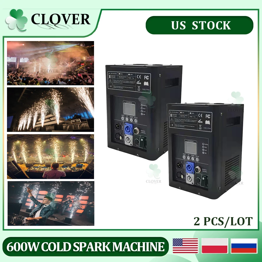 

Аппарат для холодных искр 600 Вт, 2 шт./лот, DMX-управление, для свадеб, вечеринок, концертов, мероприятий, шоу (наличие на складе в США)