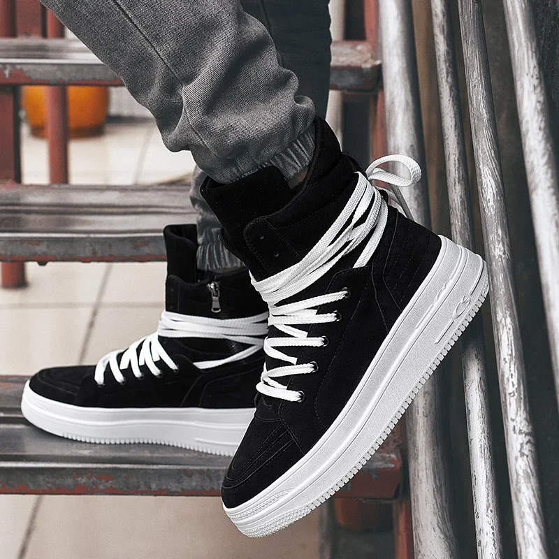 Men New Air Shoes Back To The Future Boots High-top Shoes Sneakers for Men Cowboy Boots Safety Fashion Shoes