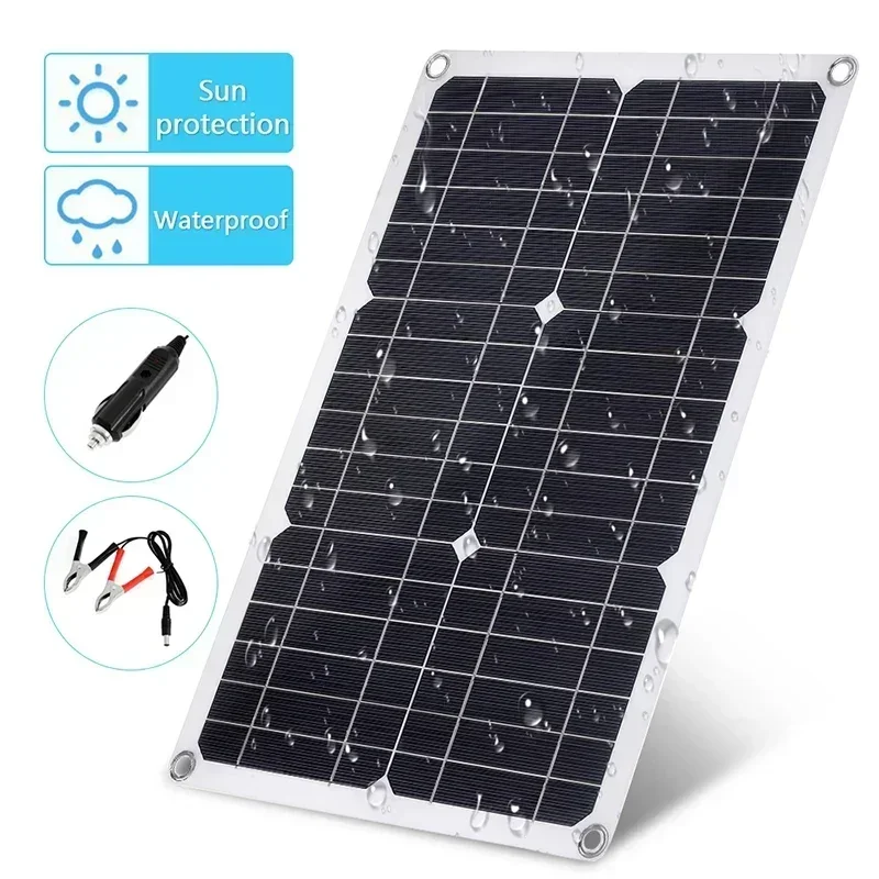 Professional 100W 12V Solar Panel Kit Single/Dual USB Port Off Grid Monocrystalline Module with 30A Solar Charge Controller