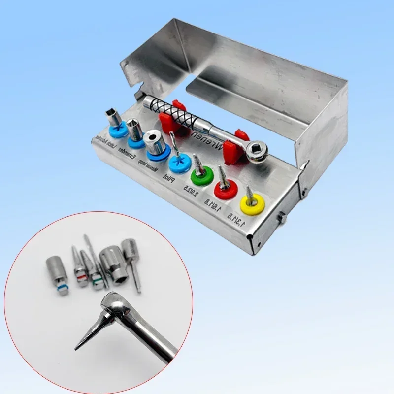 

Dental Implant Removal Kit Bone Expander Sos Set Remove Broken Fixture Ratchet Wrench Dentist Toolkit