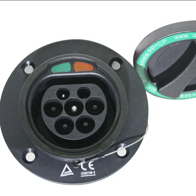 Duosida Type 2 32A EV Charging Socket IEC 62196 Electric Car Charger Socket EV Charging Connectors Car Accessories