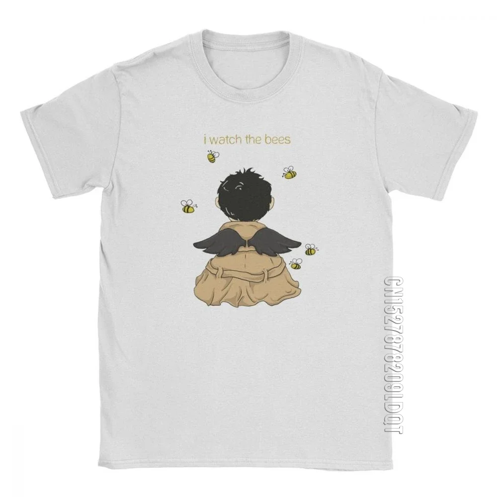 

Supernatural T Shirt Spn Brothers Angel I Watch The Bees T-Shirts For Men Fashion Basic Tees 100% Cotton Tops Print