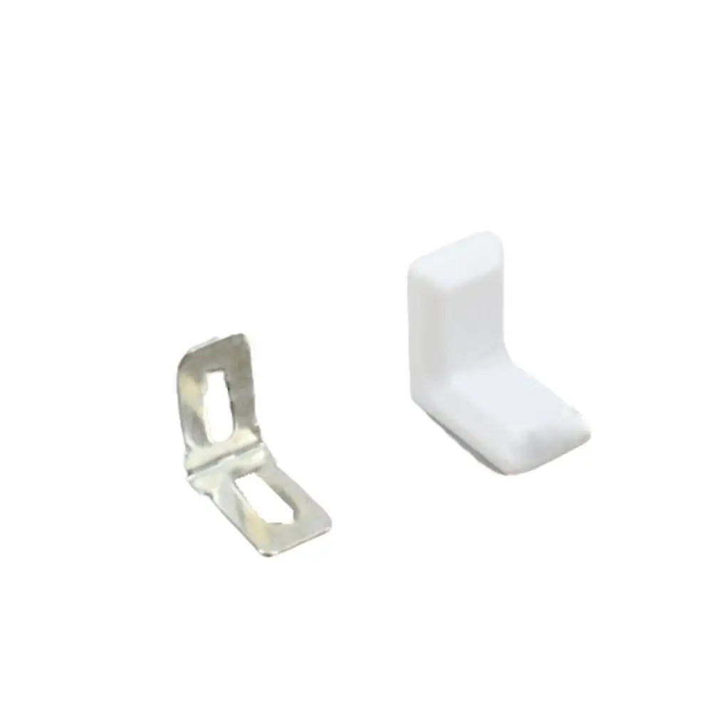10PCS 90 Degree 2 in 1 Corner Brackets L-Shaped Rust Resistant Right Angle Bracket 4 Holes Durable Bracket Fastener Furniture