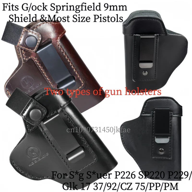 

NEW IWB Concealed Leather Holster Carry Holster For S*g S*uer P226 SP220 P229/Glk 17 37/92/CZ 75/PP/PM Pistol Gun Holster