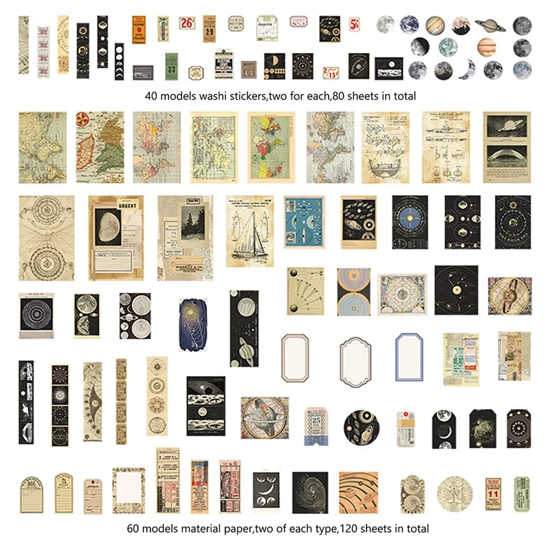 400Pcs Scrapbooking Supplies Journaling Vintage Scrapbook Stickers Hot Sale in Stock