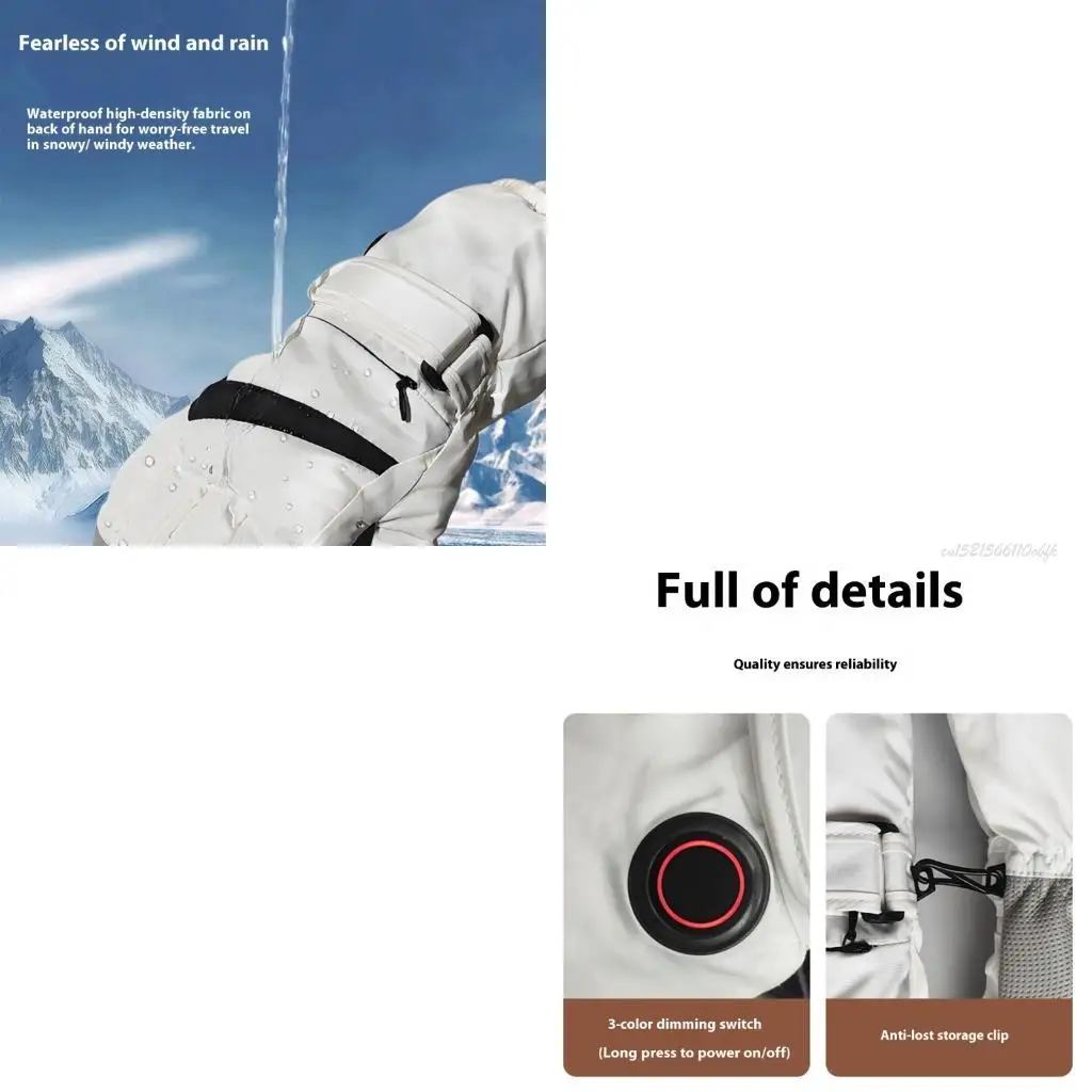 27RB Cold Weather Rechargeable Warmed Gauntlets Touch Panel Action Quick Heat Technology 5000mAh