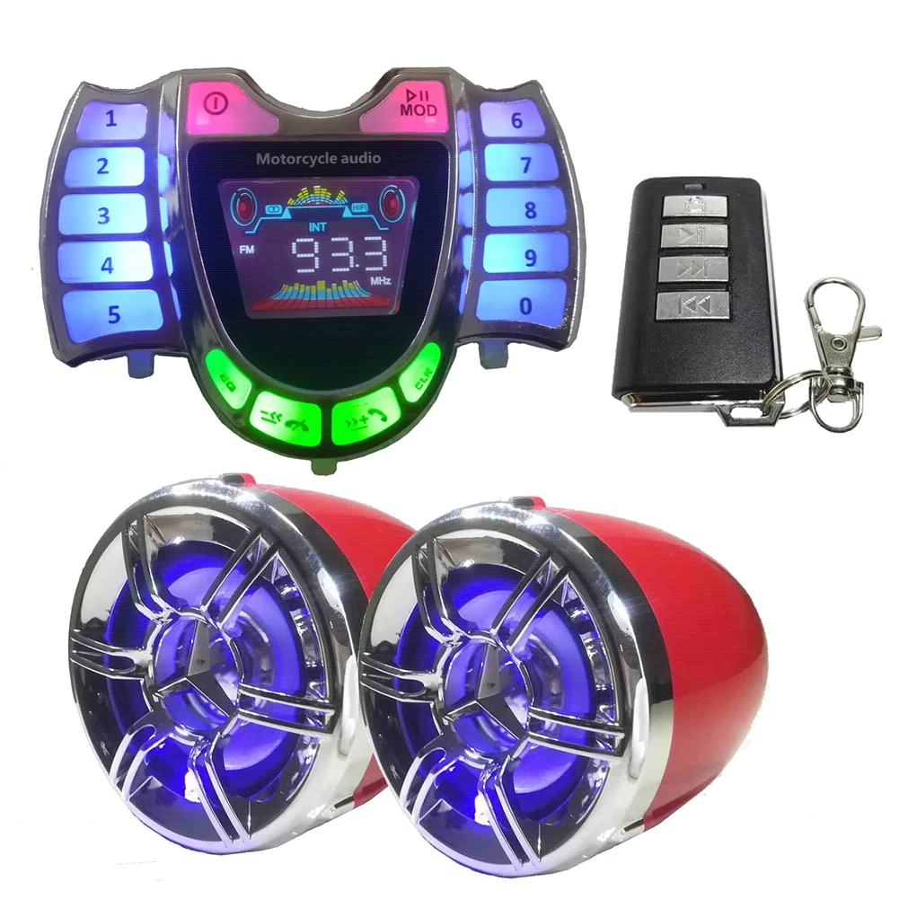

Waterproof Motorcycle Bluetooth Audio System Stereo Speakers Radio USB Charger