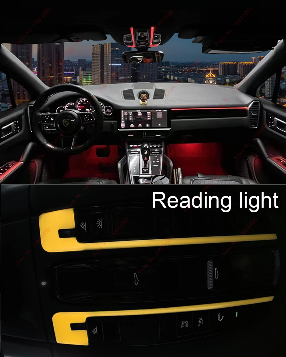 Replacement Inter door Ambient light For Porsche Cayenne 2018-2020 Car LCD panel screen control atmosphere light