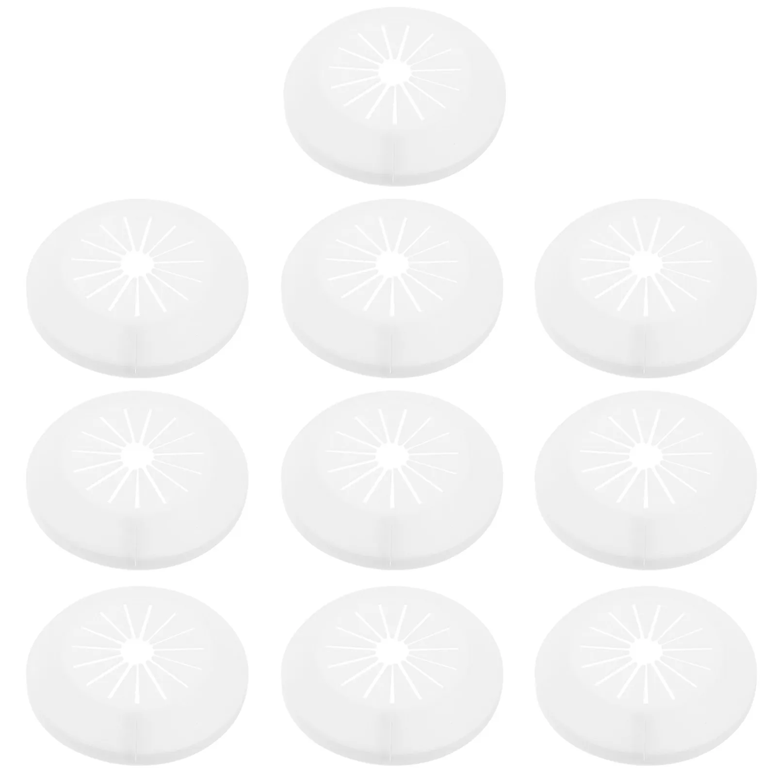 10Pcs PVC Pipe Cover Flange Collar Decorative Wall Hole Sleeve Air Conditioner Drain Pipe Cover Plate Air Conditioning Hole
