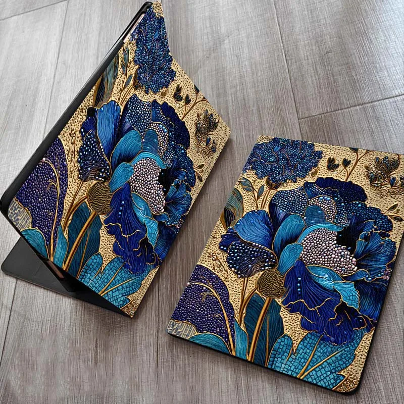 

Чехол Blue Leaf White Flower для планшета OPPO Realme Pad Air X 10,36 11 дюймов