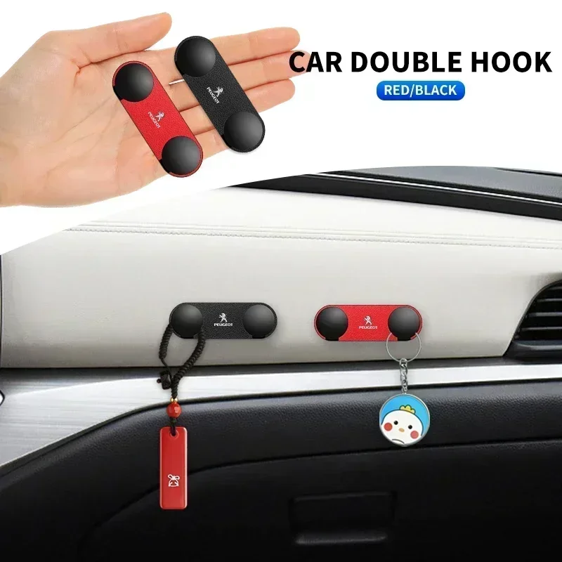 Car Hook Double-Hook Design Auto Interior Accessories for Peugeot 206 207 208 107 106 205 4008 301 607 108 807 407 508