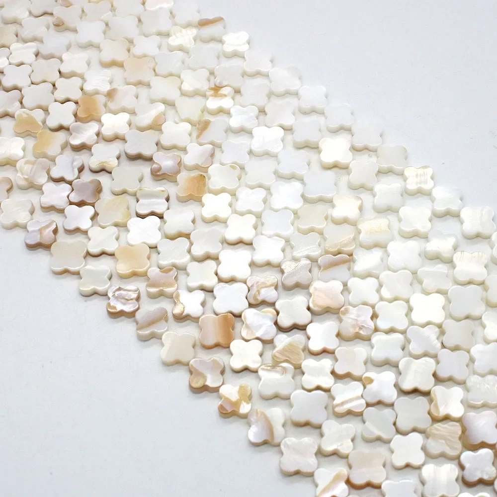 

Natural Freshwater Shell Beads 6/8/10/12/15mm Four-petal Flower Shape Loose Bead Accessory 1strand DIY Necklace Bracelet Jewelry