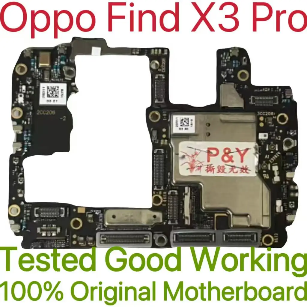 

Global Version Original Unlocked Motherboard for Oppo Find X3 Pro Tested Circuit Plate Main Logic Board for Oppo Find X3 Pro