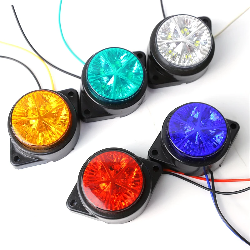 New Car Circular Carriage Corner Light Freight Car Color LED Electronic Edge Light Creative Warning Light Outer Roof Height Lamp
