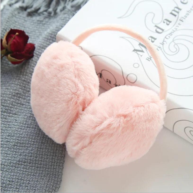 Earmuff Women Winter Round Plush Ear Pad Warmer Snow Windproof and Warm Ear Muffs