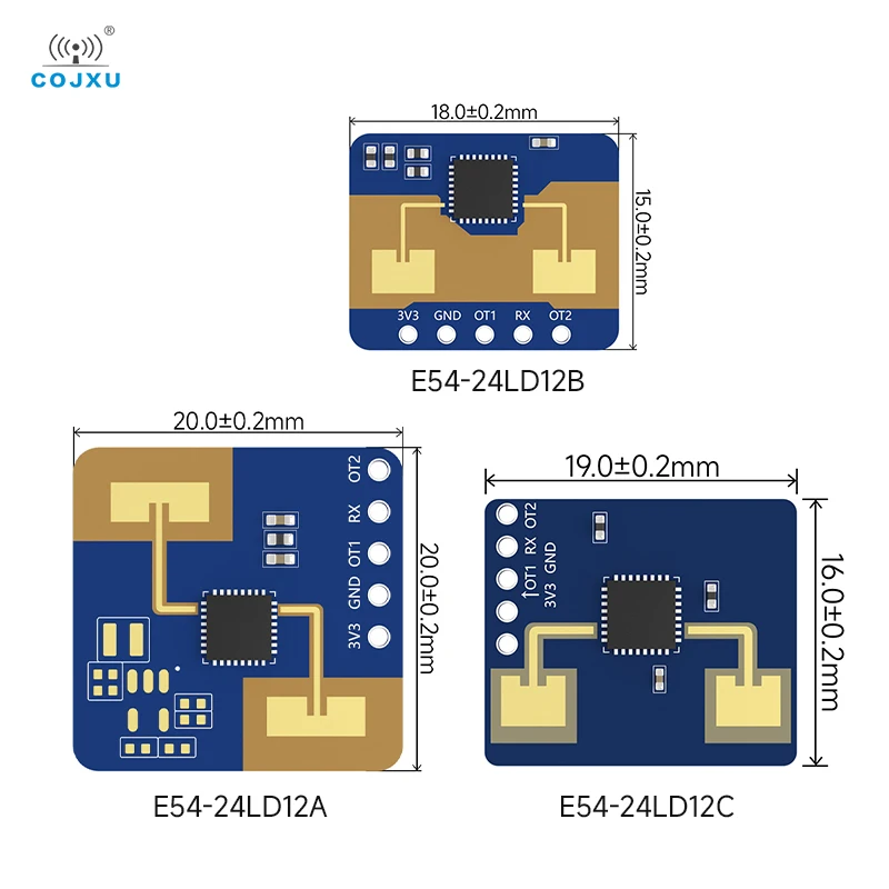 24GHz Millimeter Wave Radar Module Bewegingsdetective Micromotion Sensor Radar Module COJXU E54-24L Serie Hoeken tot 60 Graden